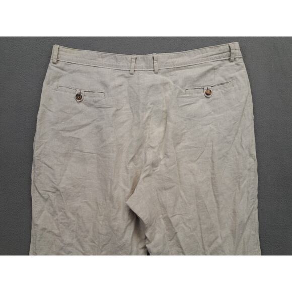 Dockers Men's Pants 40x30 Linen Blend Beige Relaxed Summer Beach Pleated - Picture 7 of 8